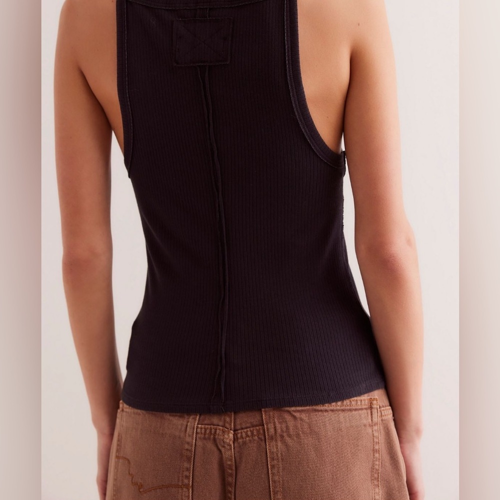 We The Free Mia Tank Top in Black Size XS NWT - Picture 2 of 6